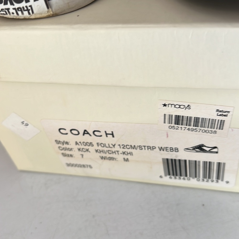 Coach Folly sneakers size 7 used with box - Picture 3 of 8